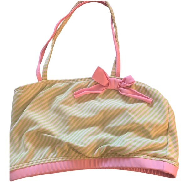 KATE MACK VINTAGE Pink & Green Bikini Boy Short Set - GIRL Size 7 - Picture 4 of 8